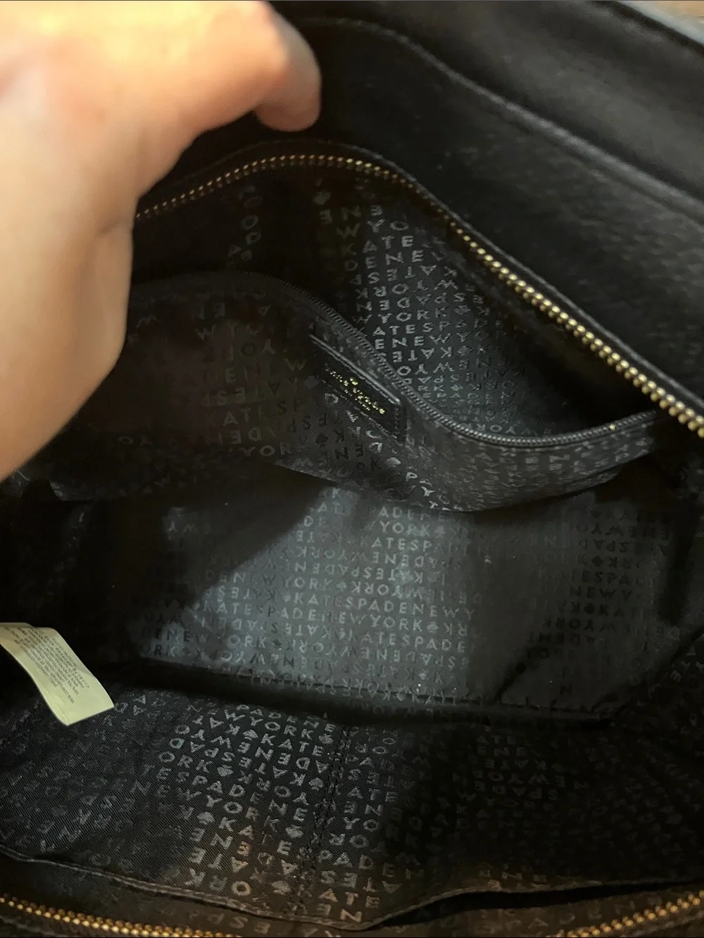 kate spade Black Leather Tote with Matching Wallet